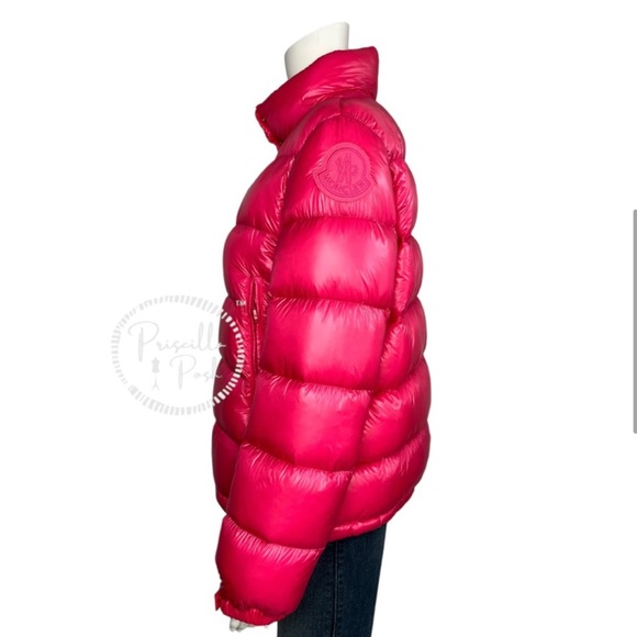 Moncler Hot Pink Quilted Down Puffer Jacket Puffer Coat Neon Pink Goose Down - Picture 10 of 15